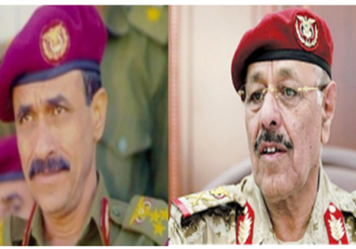 علي محسن يلتقي اللواء علي صالح الاحمر لاول مرة منذ 2011 