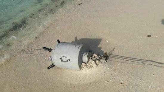 حجة : تفجير الغام بحرية جرفتها المياه لسواحل ميدي