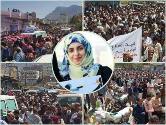 صور : بموكب جنائزي مهيب  الآلاف يشيعون الناشطة" ريهام البدر " 