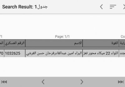 البراء حسن القرشي أحد منفذ عملية جولد مور جندي  بلواء " 22" ميكا التابع لمحور تعز " وثيقة "