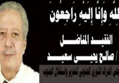 غدا .. عدن تحيي أربعينية البروفيسور الدكتور صالح يحيى سعيد  