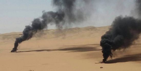 شبوة : إحراق أنابيب نفطية في عسيلان احتجاجاً على انقطاع الكهرباء