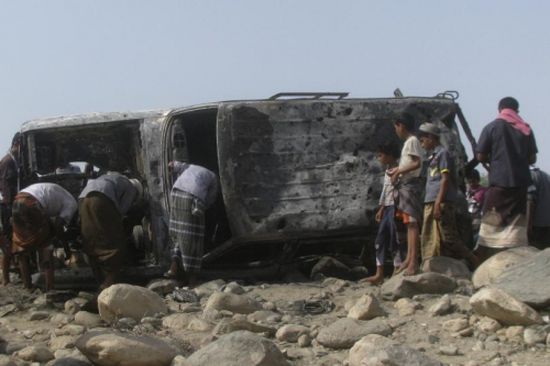 مقتل ثلاثة بغارة لطائرة أمريكية على سيارة بوادي عبيدة في مأرب