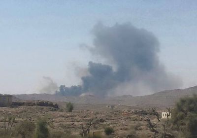 طائرات التحالف تستهدف مواقع للحوثيين في مديرية المصلوب بمحافظة الجوف 
