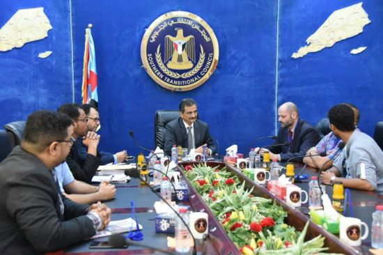 أمين عام المجلس الانتقالي يستقبل ممثلين عن مكتب الأمم المتحدة في العاصمة عدن