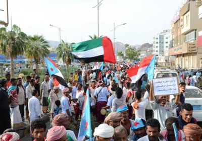 المكلا تحتفي بذكرى تأسيس  الانتقالي بمهرجان جماهيري كبير ( صور)