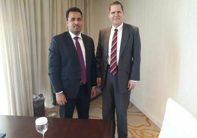 عضو رئاسة الانتقالي مراد الحالمي يلتقي السفير الامريكي لدى اليمن​