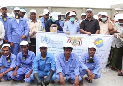البحسني يدشن حملة الرش الإستباقية ويثني علي جهود منظمة الصحة العالمية