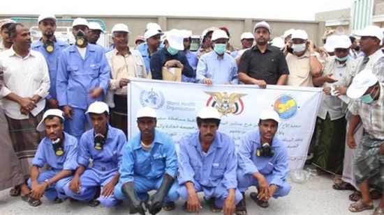 البحسني يدشن حملة الرش الإستباقية ويثني علي جهود منظمة الصحة العالمية