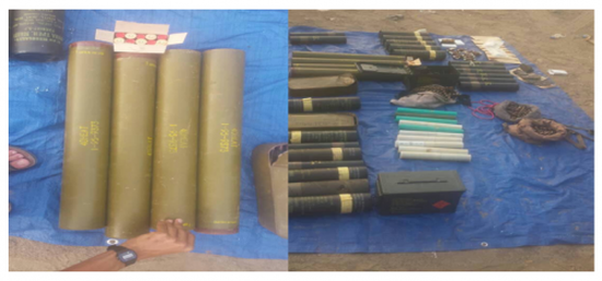 قوات الحزام الأمني في لحج تضبط كميات من الأسلحة والذخائر المهربة