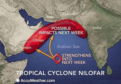  الأرصاد الدولية تحذر من إعصار جديد يضرب السواحل الجنوبية لليمن