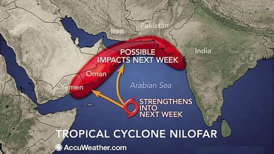  الأرصاد الدولية تحذر من إعصار جديد يضرب السواحل الجنوبية لليمن