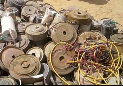 إتلاف كمية من الألغام الحوثية في محافظة شبوة