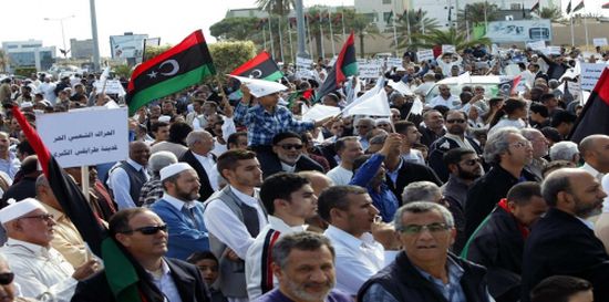 احتجاجات بمدينة العزيزية الليبية ضد سياسات حكومة السراج