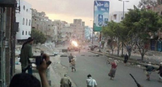 اشتباكات بين كتائب أبو العباس وإخوان اليمن في حي النسيرية بتعز