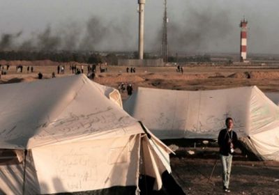 هيئة مسيرات “العودة” تقيم مخيمًا جديدًا للمتظاهرين شمال قطاع غزة