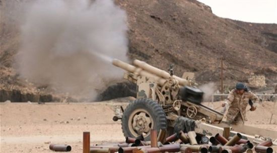 مدفعية الشرعية تحصد 6 من مليشيات الحوثي في الضالع 