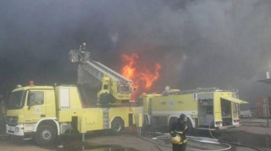 إصابة 9 أشخاص في حريق هائل بالسعودية