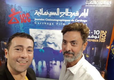 فتحى عبد الوهاب يصل تونس لحضور فعاليات أيام قرطاج السينمائية