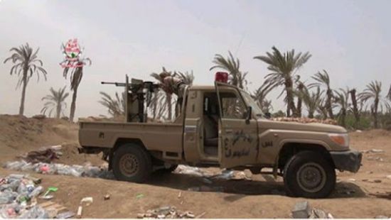 مصدر عسكري: ألوية العمالقة تحاصر العشرات من قناصة الحوثي بمدينة الصالح في الحديدة