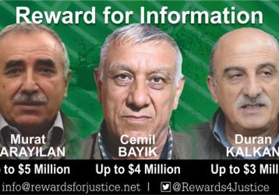 أمريكا تعرض ملايين الدولارات مقابل معلومات عن قادة الحزب الكردستاني