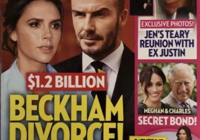 غلاف مجلة يتسبب في وقوع الطلاق بين لاعب الكرة السابق ديفيد بيكهام وزوجته فيكتوريا