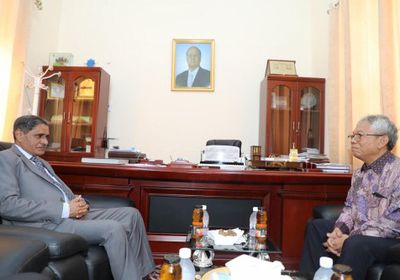 البحسني يلتقي سفير إندونيسيا لمناقشة سبل التعاون 