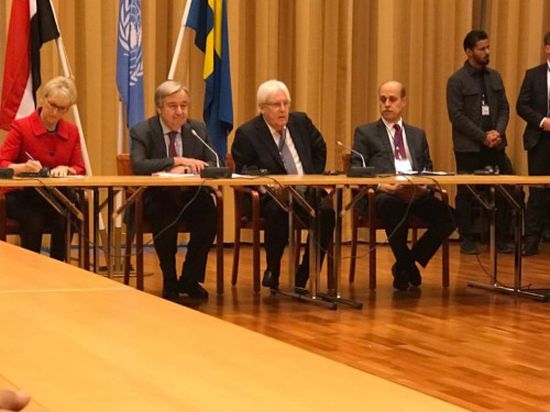 المبعوث الأممي يعلن نتائج مشاورات السويد (تفاصيل)
