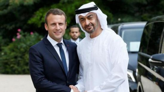 بن زايد يبحث مع الرئيس الفرنسي علاقات البلدين
