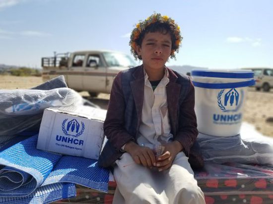 مفوضية الأمم المتحدة تنشر صورة طفل يمني نازح داخليا