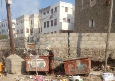  بالصور| القمامة..طعام "الغلابة" في عدن