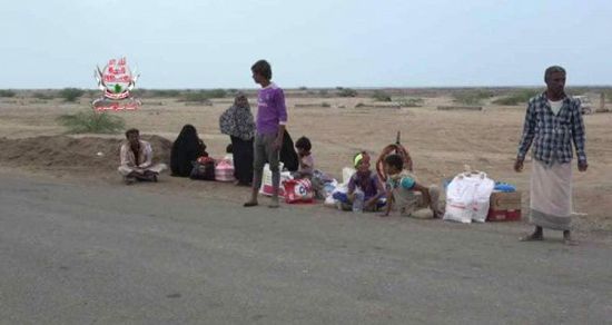 ألوية العمالقة: نزوح العشرات من ساكني الحديدة هرباً من قصف الحوثي