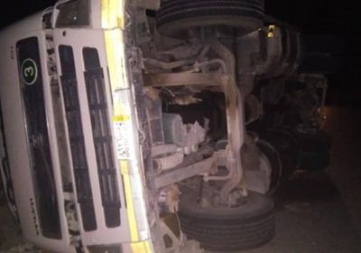 النخبة الحضرمية: إنقاذ 7مصابين بعد حادثين مروريين "صور"