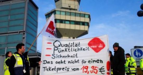 إلغاء 55 رحلة طيران في برلين والسبب إضراب عمال الأمن 