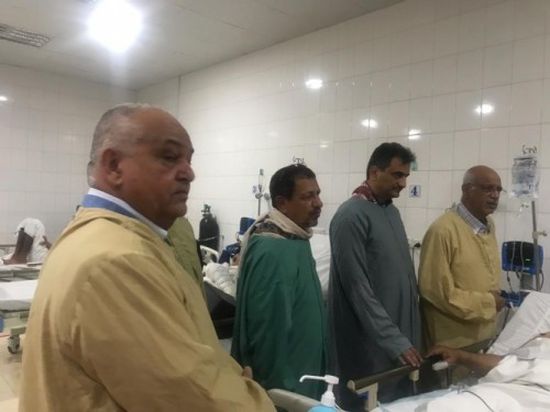 لملس والوالي يزوران «الزنداني وطماح» ومصابي هجوم العند بمستشفيات عدن