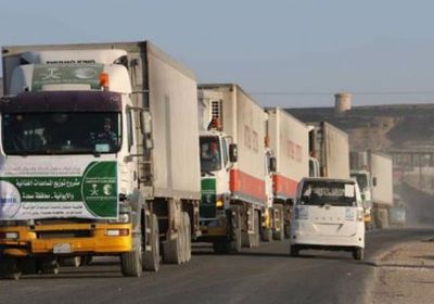 وصول 6 شاحنات إغاثية مقدمة من مركز الملك سلمان لمأرب 