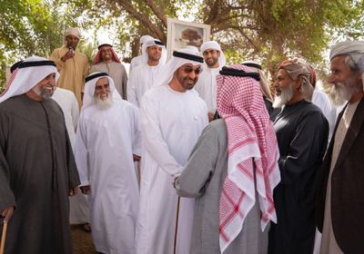 على خطى والده.. بن زايد يزور " أم غافة "