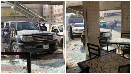فتاة تقتحم مطعماً بسيارتها في السعودية (فيديو)
