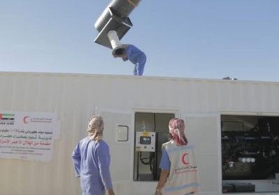 الهلال الإماراتي يدعم قطاع الطاقة في ثمود بحضرموت (صور) 