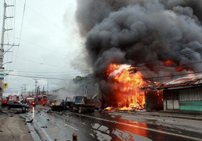  مقتل 21 شخصاً وإصابة 71 بانفجارين متعاقبين بالفلبين (تفاصيل)