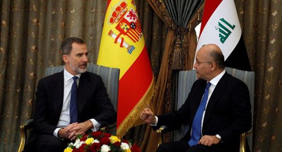 شاهد.. خطأً بروتوكولياً فادحاً خلال زيارة ملك إسبانيا للعراق