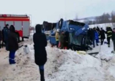 مصرع 7 أشخاص بينهم 4 أطفال في حادث مروع بروسيا