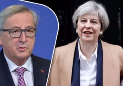 يونكر وماي: لابد من العمل المشترك لانسحاب منظم لبريطانيا من البريكست