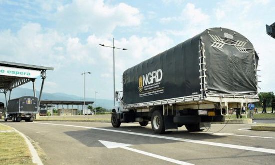 وصول المساعدات الإنسانية المخصصة لفنزويلا إلى حدود كولومبيا