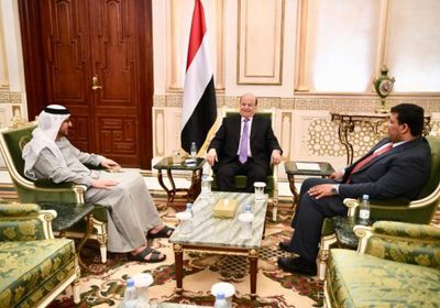 هادي يشيد بمواقف وتضحيات الأشقاء في دولة الإمارات