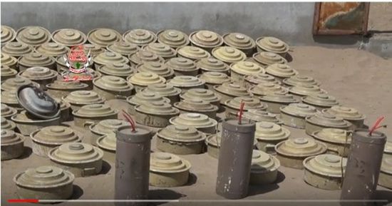 الفرق الهندسية لألوية العمالقة تنزع 250 لغم من قرية القضبة بالحديدة (فيديو)