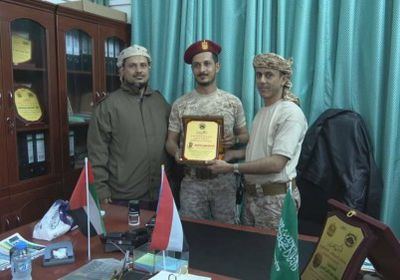 تكريم خاص من دائرة الإمداد بألوية الدعم والإسناد لـ سامح الجعشاني