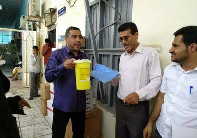 وصول شحنة مستلزمات صحية لمستشفى المكلا للأمومة والطفولة