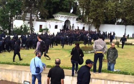 عاجل.. متظاهروا الجزائر يتجاوزون الحاجز الأمني قرب القصر الرئاسي