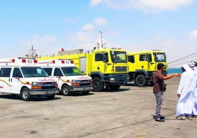 الإمارات تدعم مطار عدن والدفاع المدني بعربات إطفاء وسيارات إسعاف
